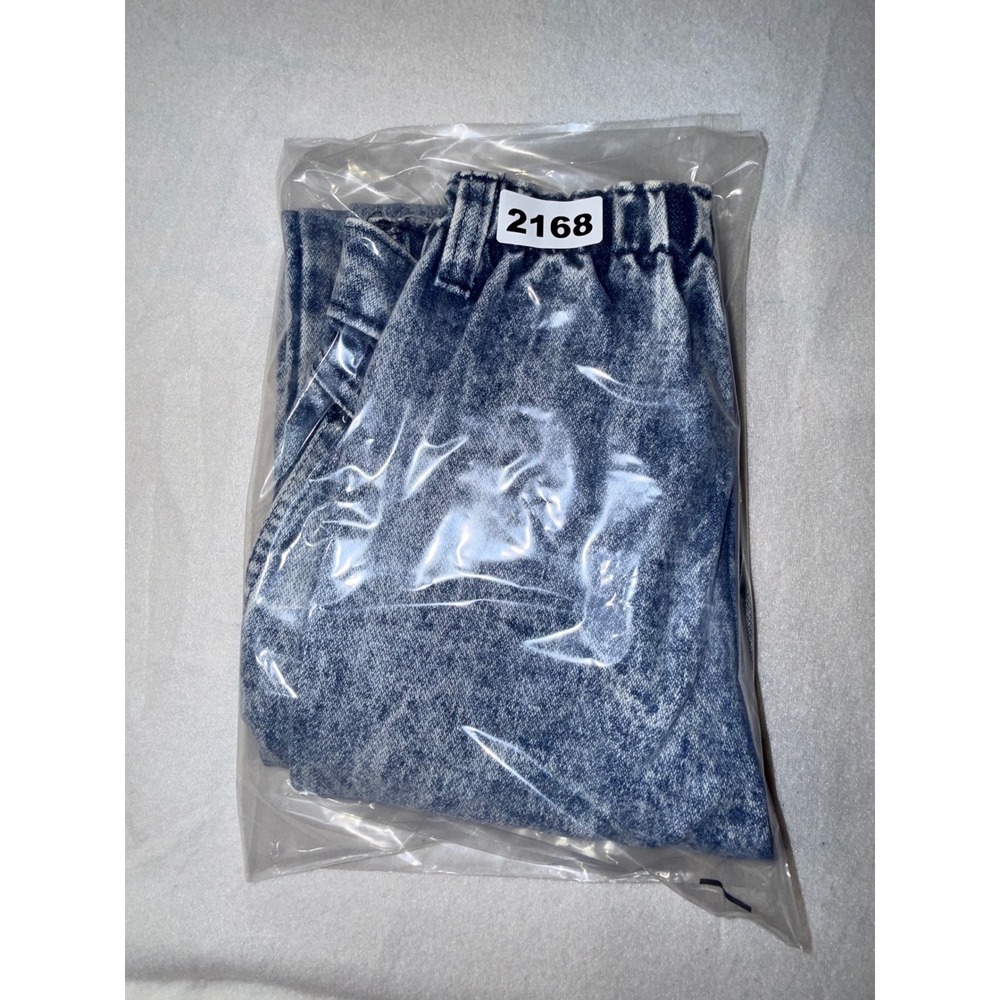 Acid Wash Jeans Girls Size 6 Blue  Pleated High Waist - Picture 11 of 11